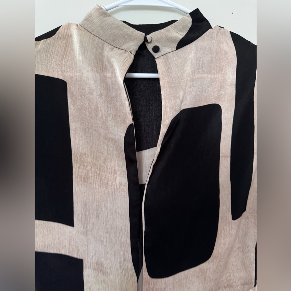 Mango Black and Cream Turtleneck Dress - Picture 4 of 4